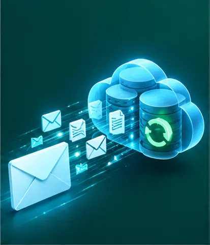 E-mails og filer sikkerhedskopieret til en beskyttet sky