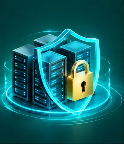 Server protetti da uno scudo e da un lucchetto